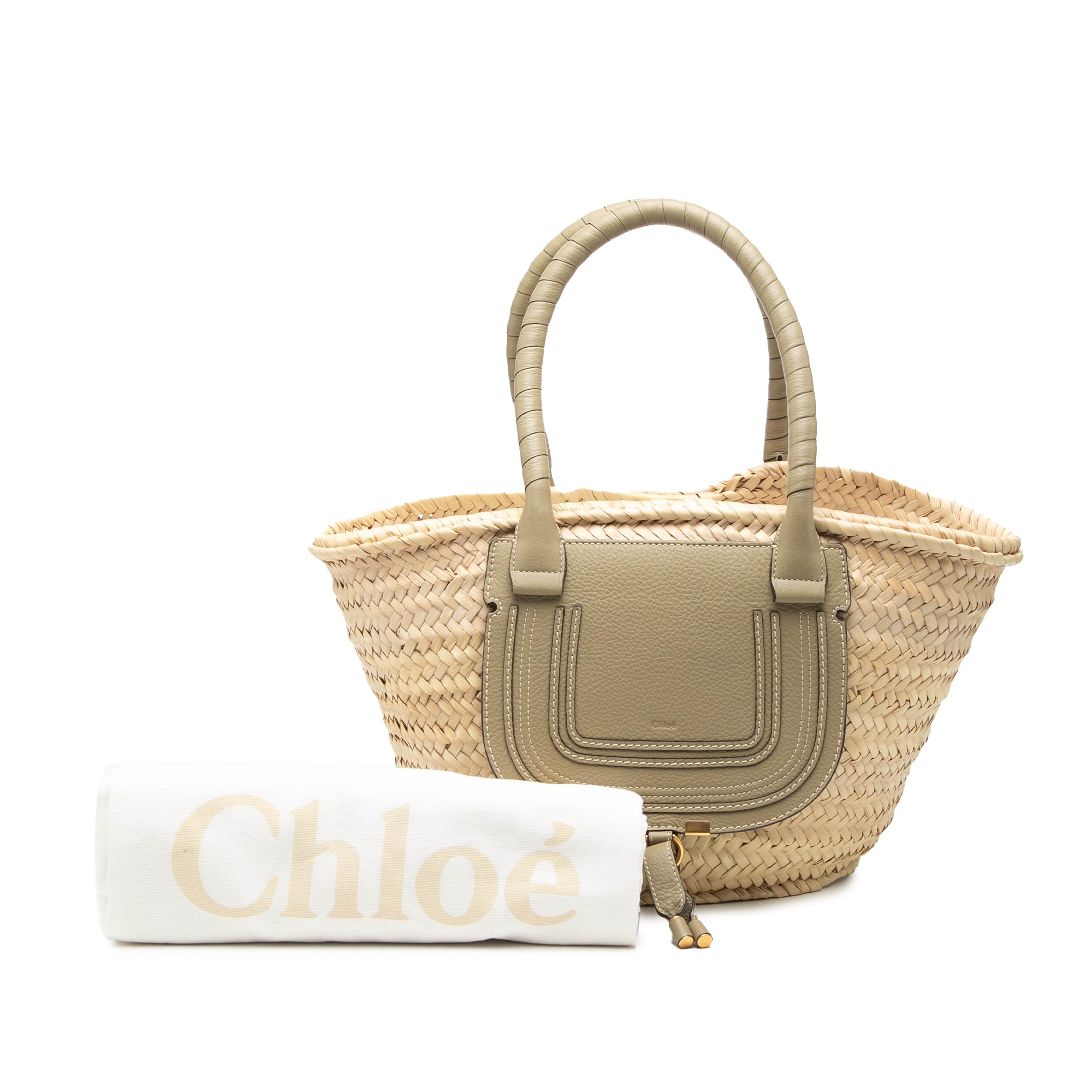 Medium Raffia Marcie Basket Tote - Image 8