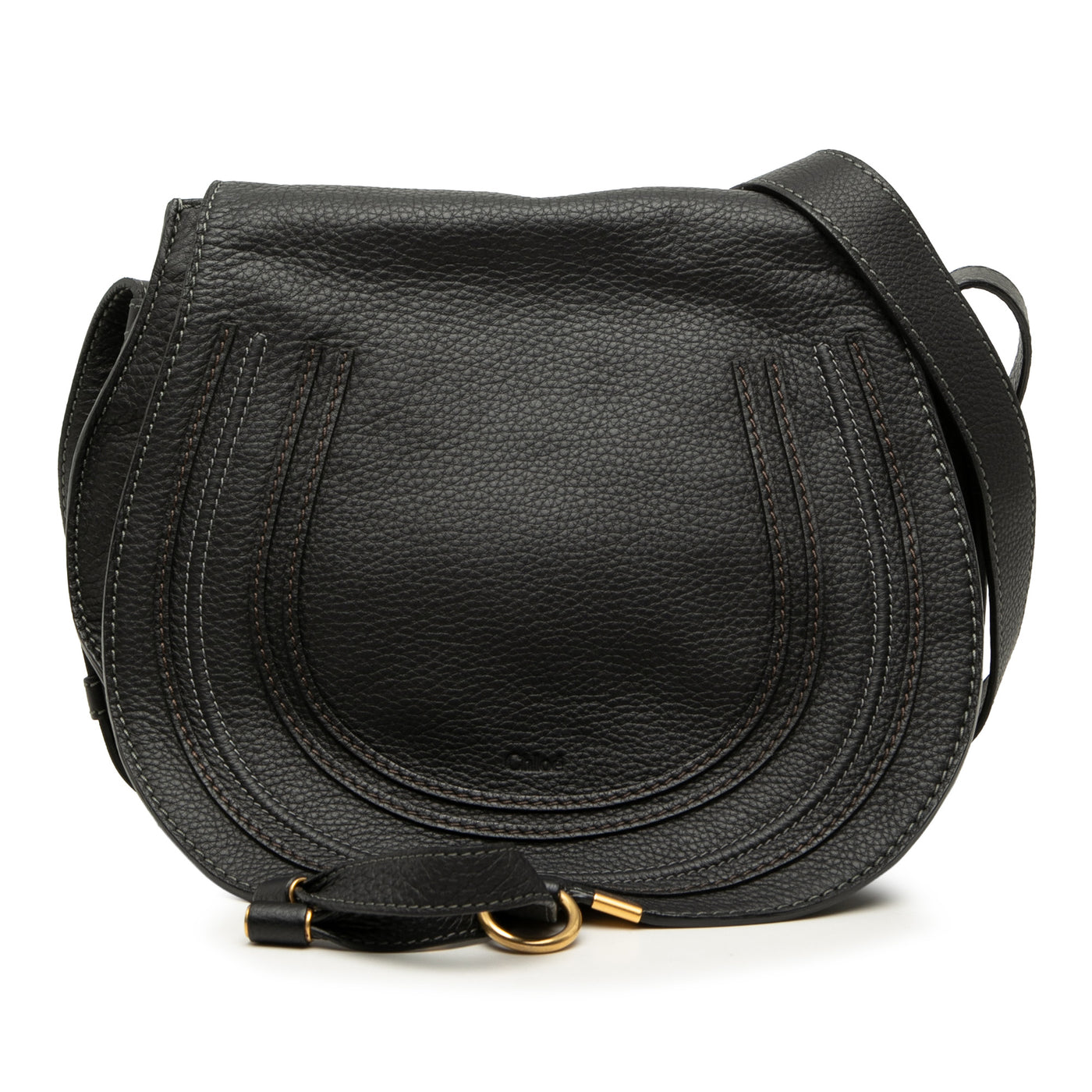 Medium Grained Calfskin Marcie Saddle Crossbody - Image 1