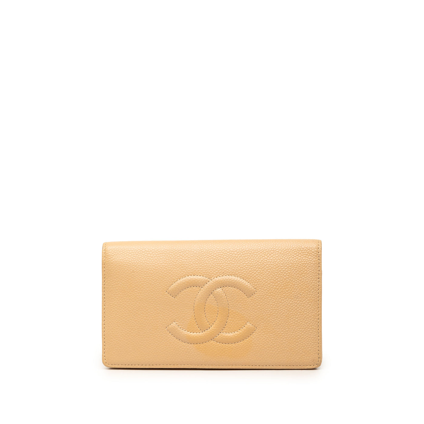 CC Caviar Bifold Long Wallet - Image 1