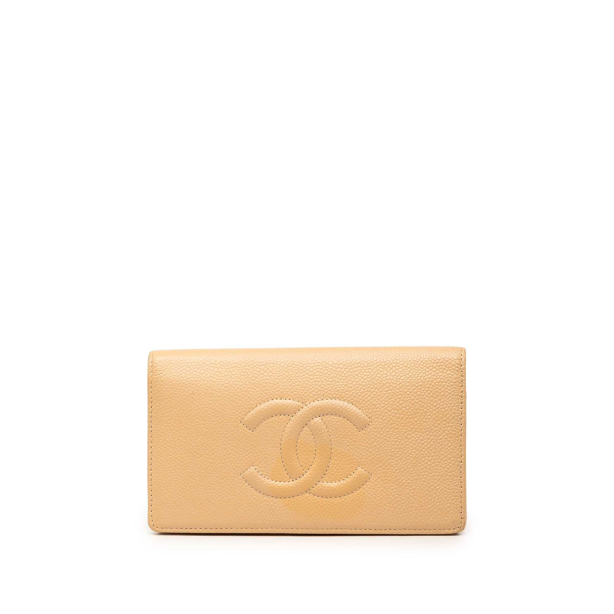 CC Caviar Bifold Long Wallet - Image 1
