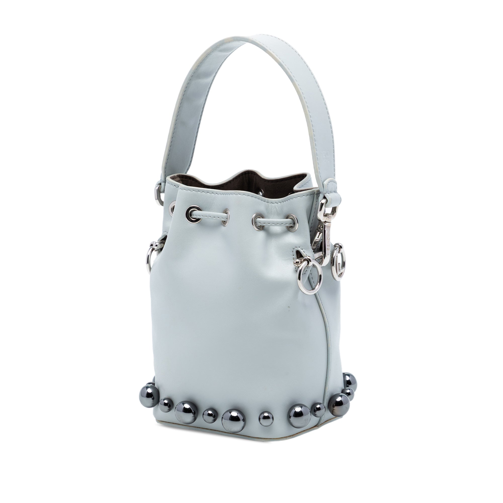 Mini Leather Pearl Mon Tresor Bucket Bag - Image 2