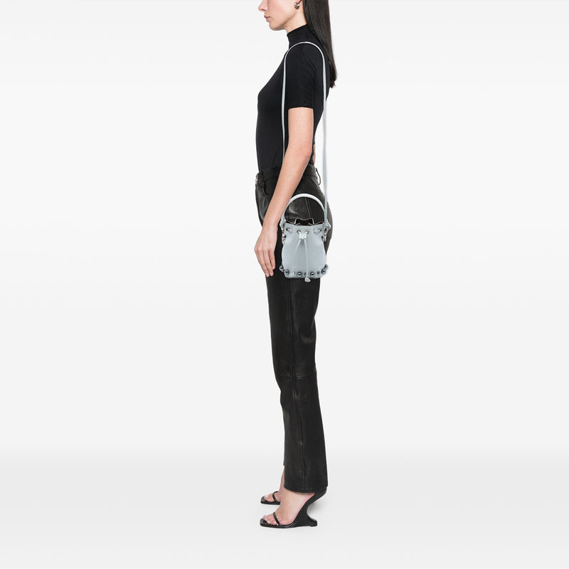 Mini Leather Pearl Mon Tresor Bucket Bag - Image 7