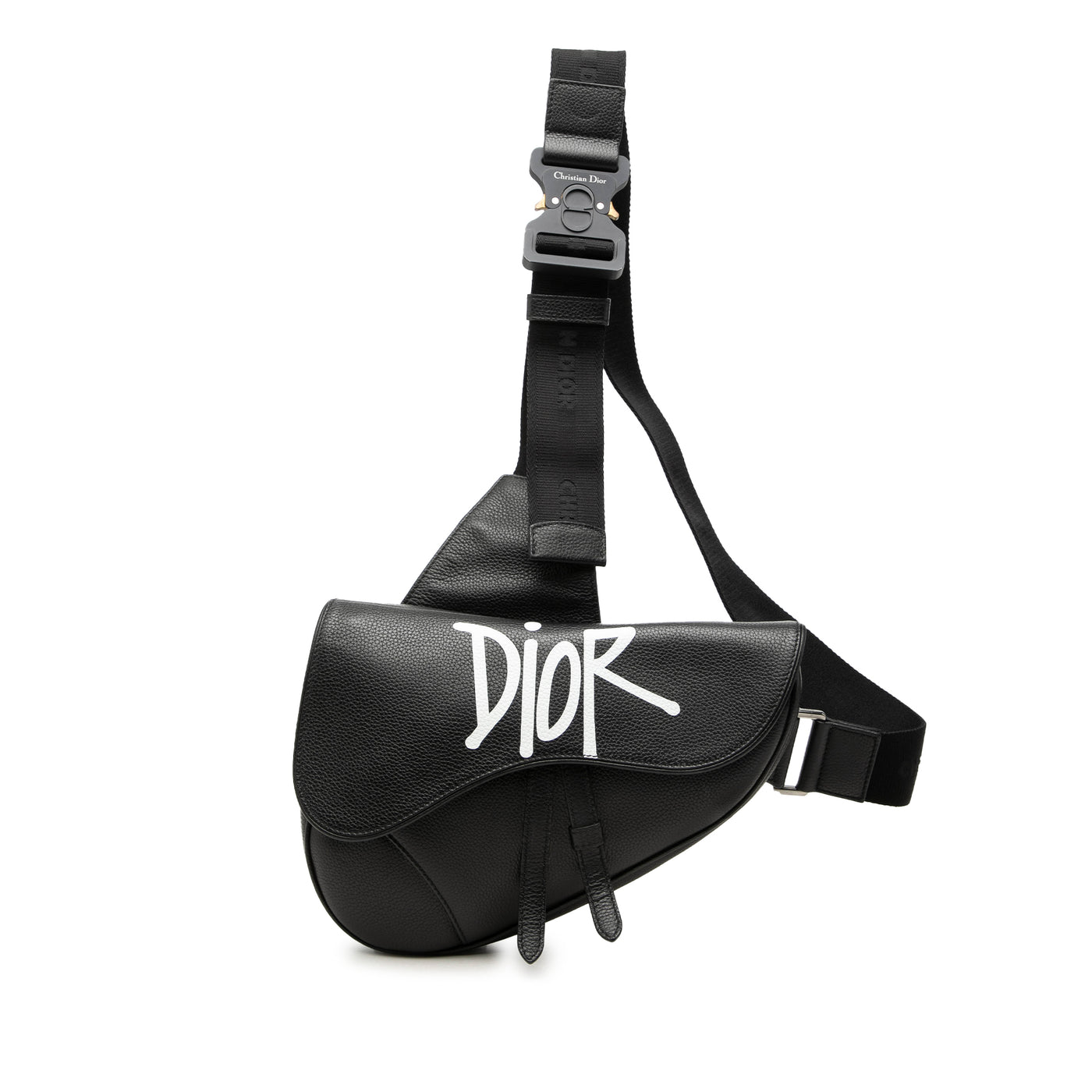 Shawn Stussy Grained Calfskin Saddle Bag - Image 1