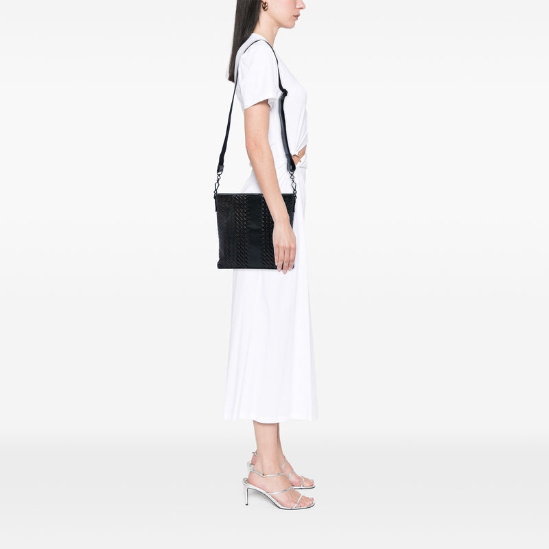 Leather Intreccio Imperatore Crossbody - Image 5