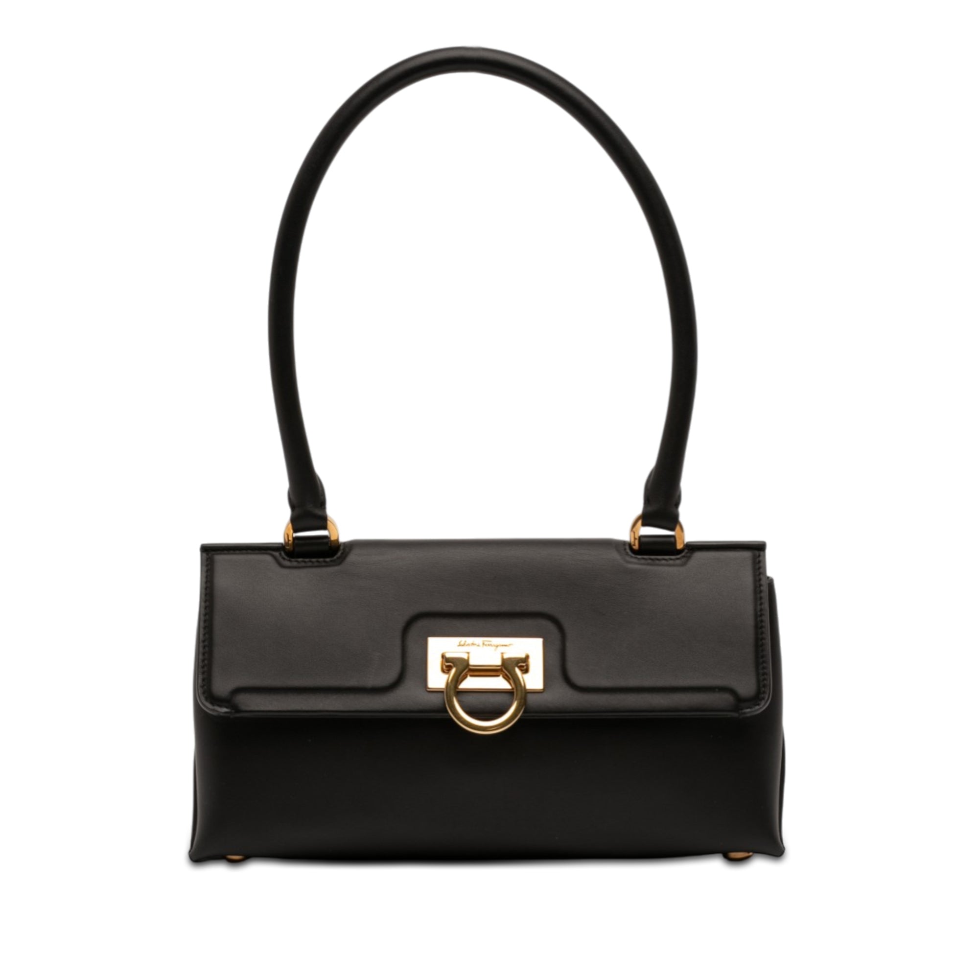 Leather Gancini Trifolio Swing Top Handle Bag - Image 1