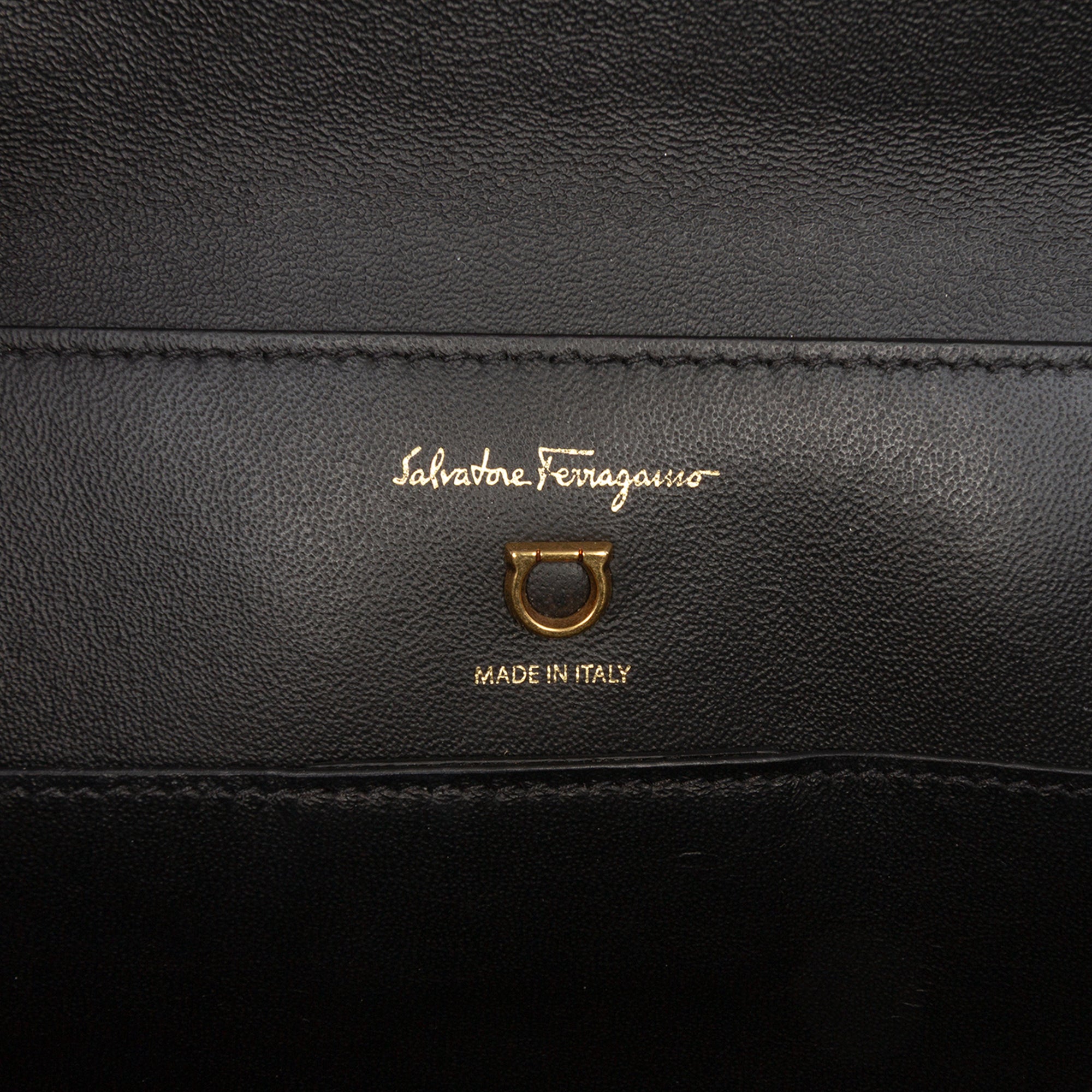 Leather Gancini Trifolio Swing Top Handle Bag - Image 5