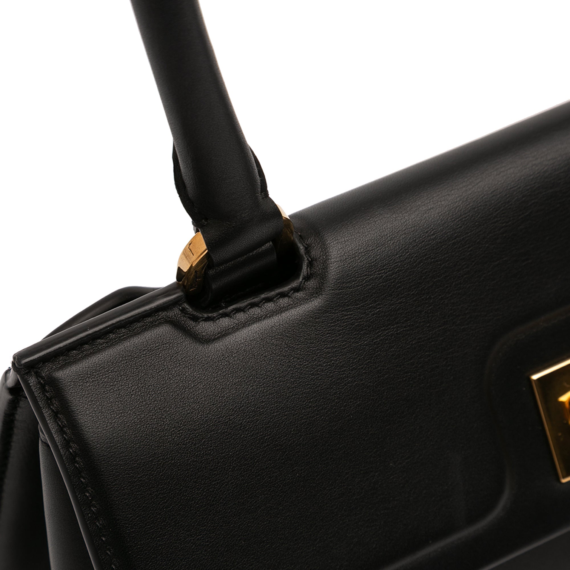 Leather Gancini Trifolio Swing Top Handle Bag - Image 8