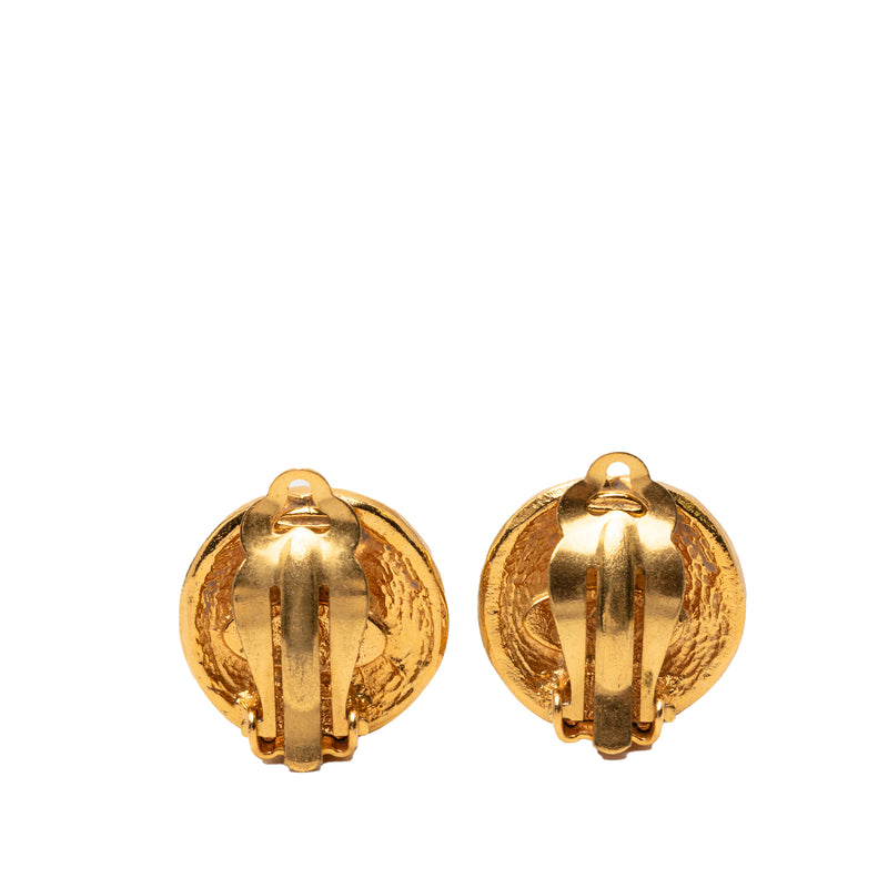 Gold Plated 31 Rue Cambon Round Clip On Earrings - Image 2