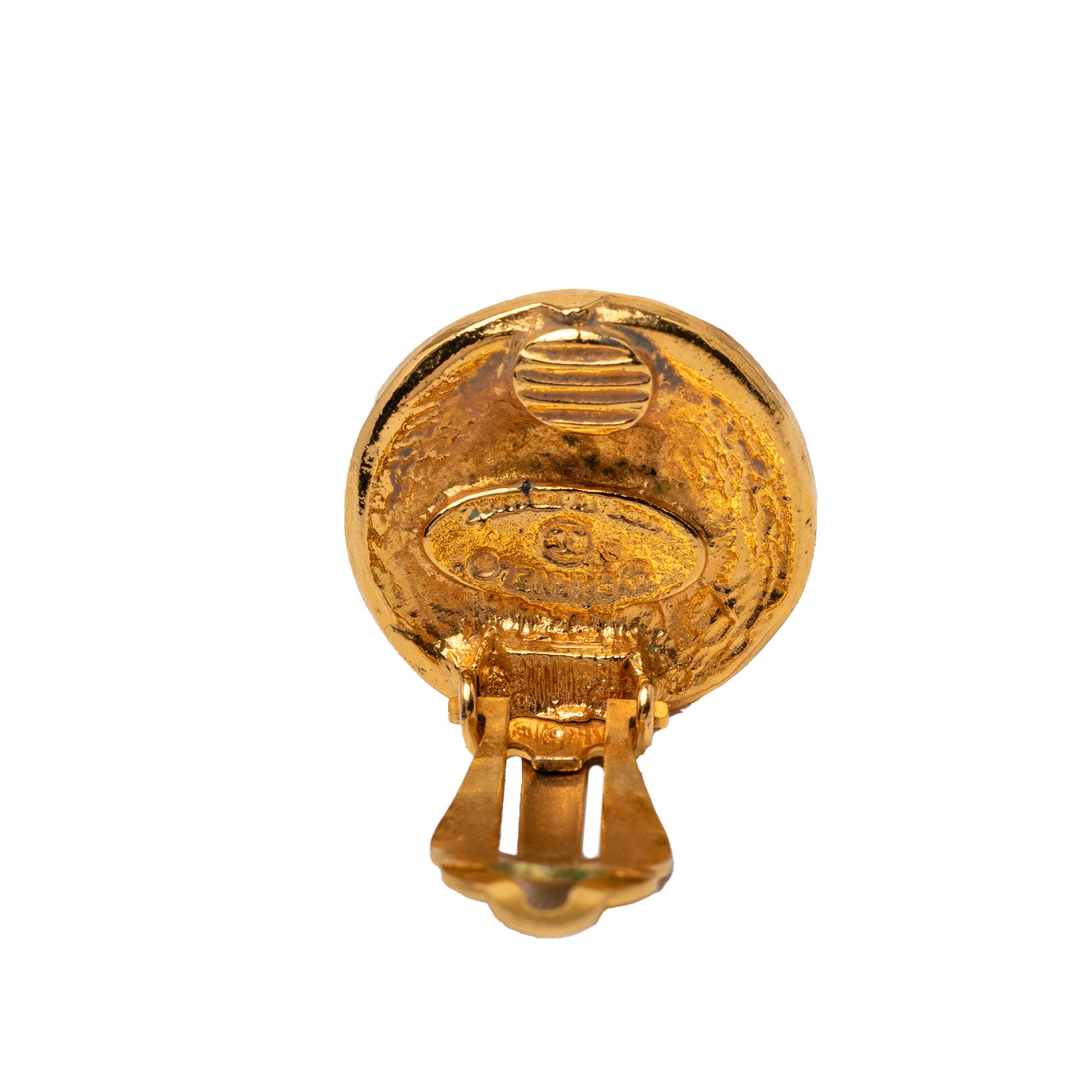 Gold Plated 31 Rue Cambon Round Clip On Earrings - Image 3