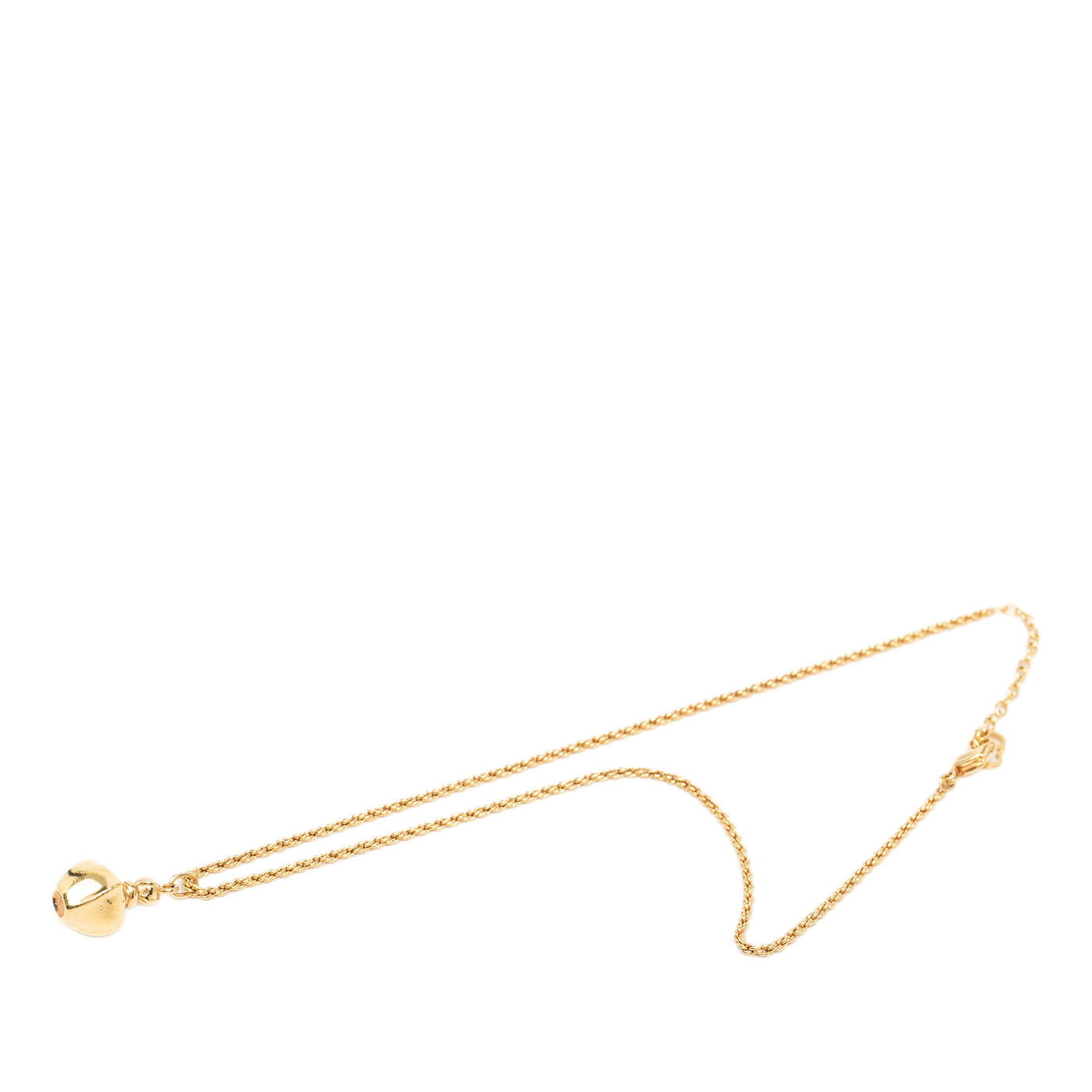 Gold Plated Perfume Bottle Pendant Necklace - Image 1