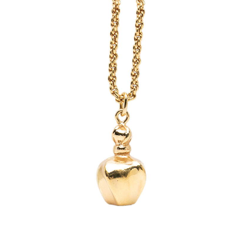 Gold Plated Perfume Bottle Pendant Necklace - Image 2