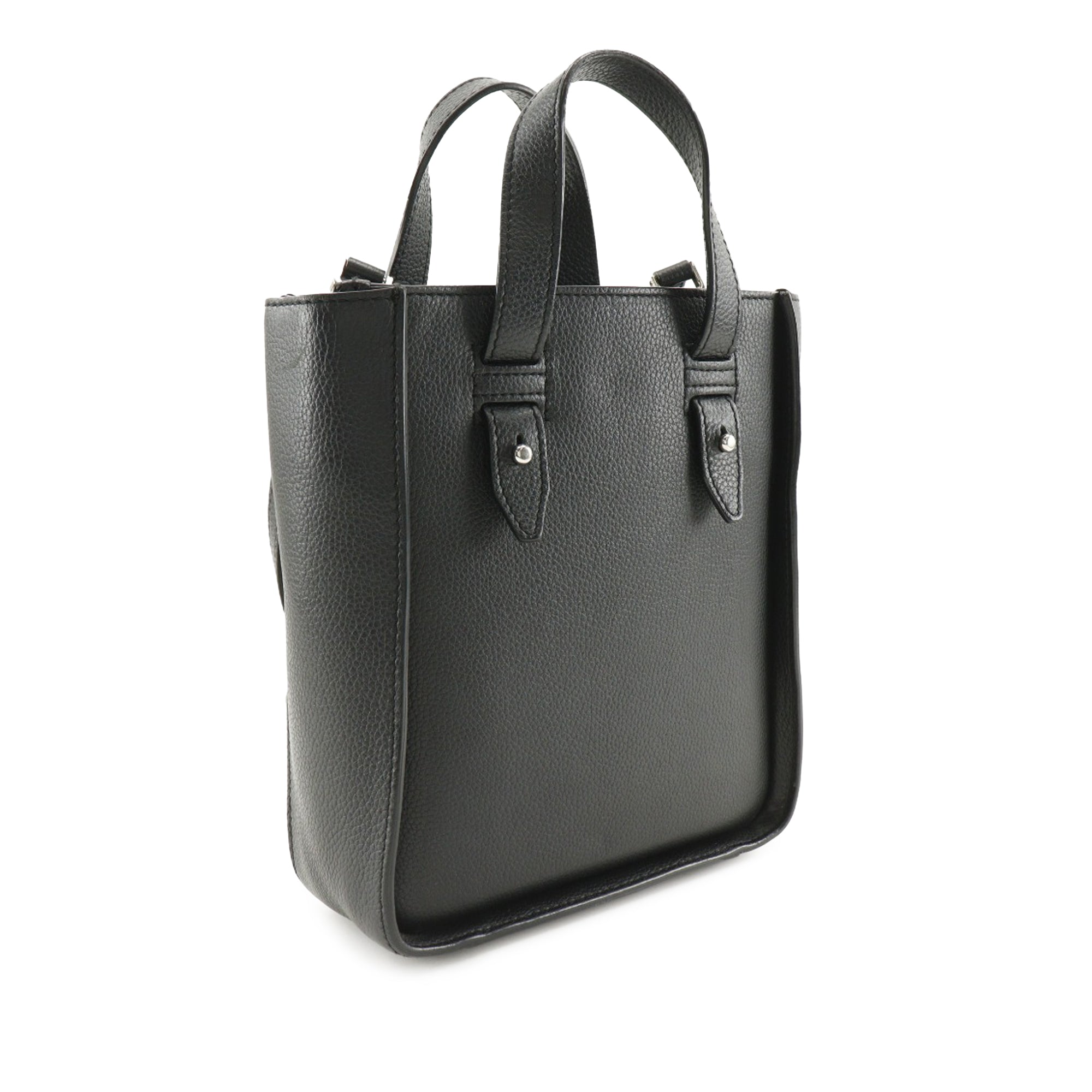Mini Grained Calfskin Saddle Tote - Image 2