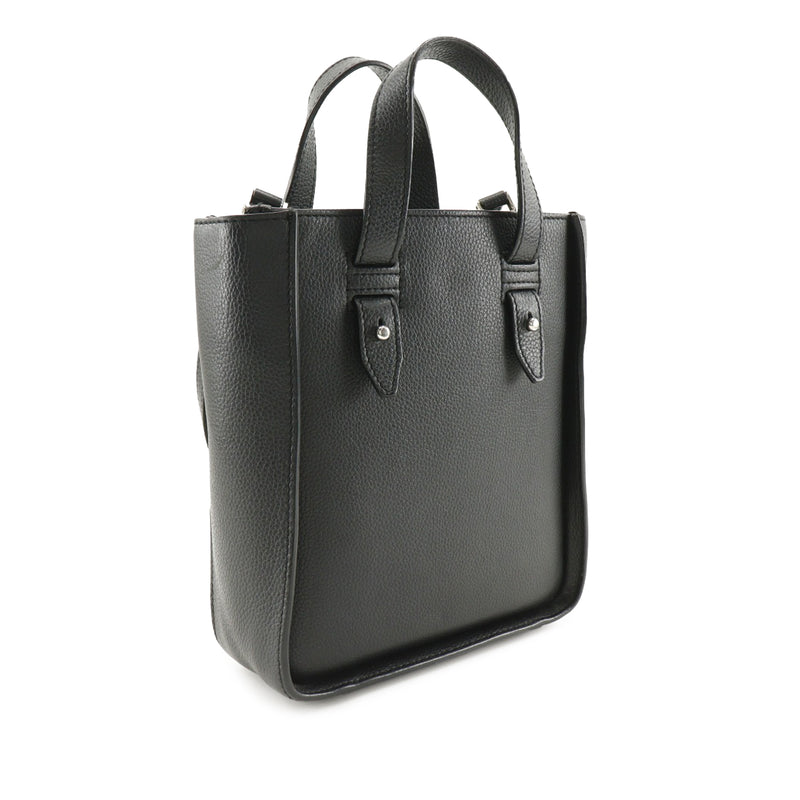 Mini Grained Calfskin Saddle Tote - Image 2