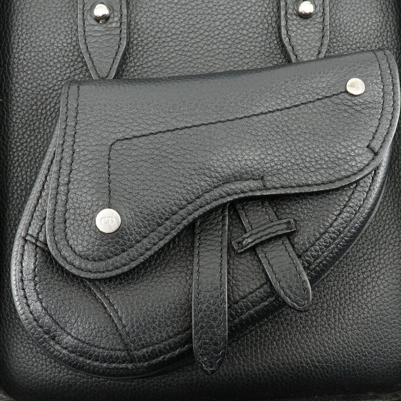 Mini Grained Calfskin Saddle Tote - Image 4