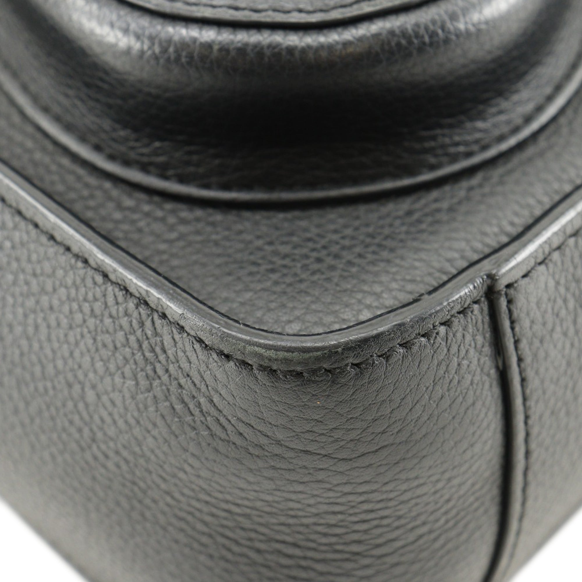 Mini Grained Calfskin Saddle Tote - Image 7