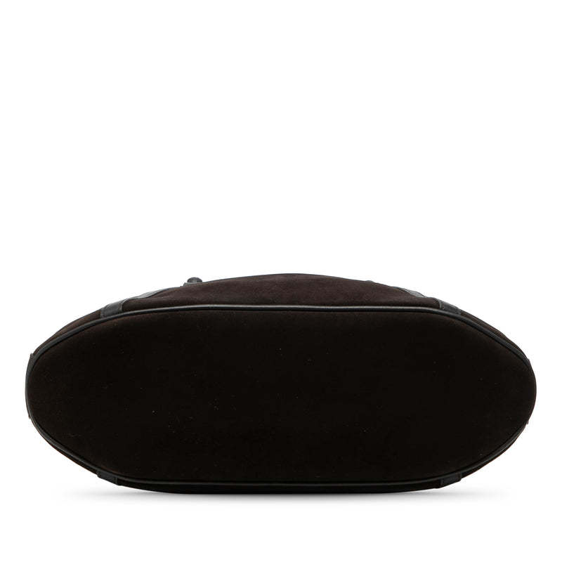 Suede Bamboo Handbag - Image 3