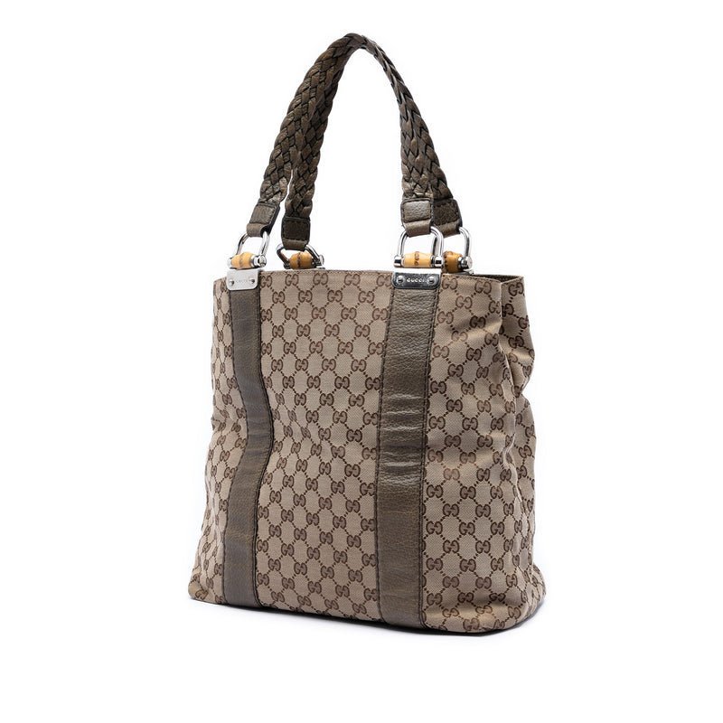 Large GG Canvas Bamboo Libeccio Tote - Image 2