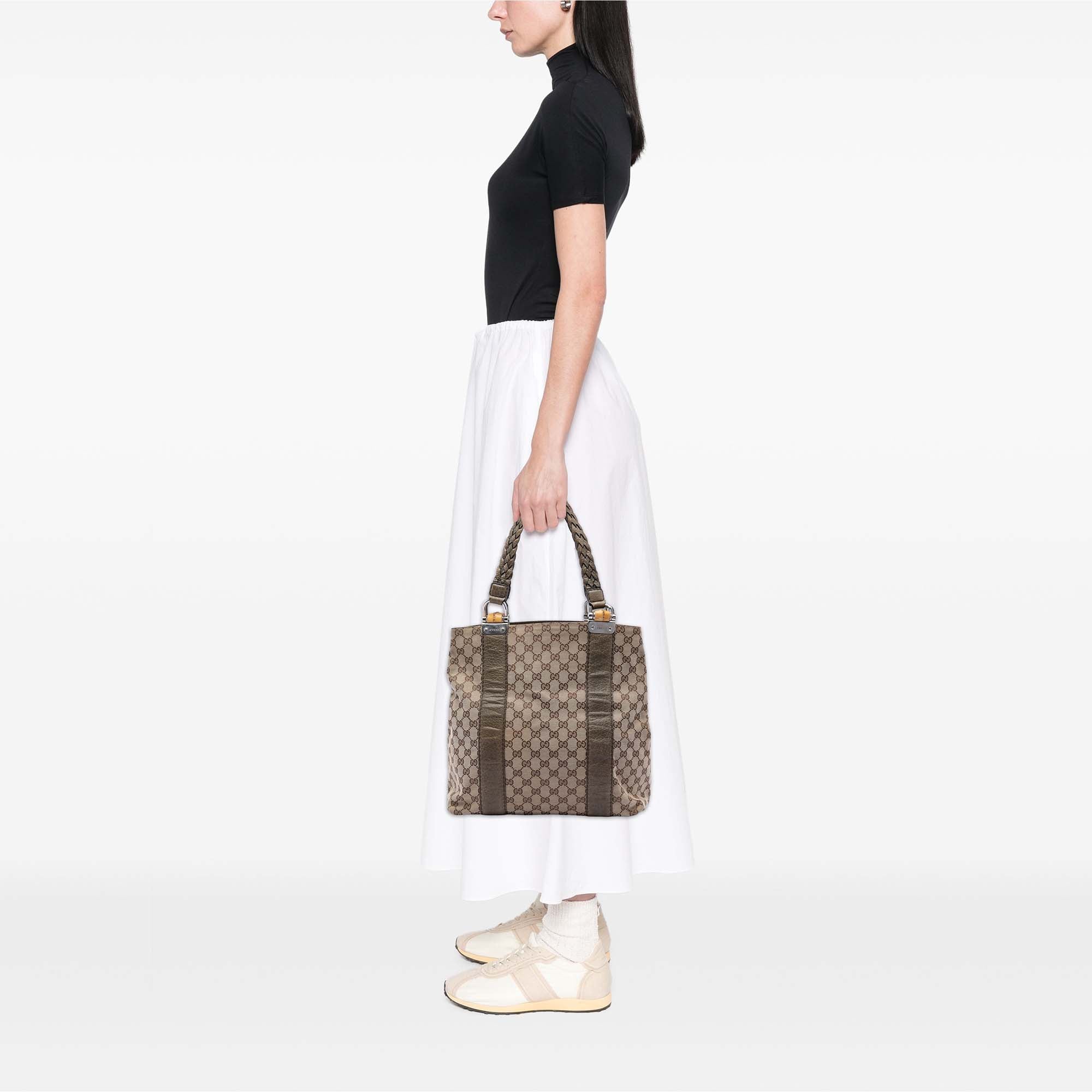 Large GG Canvas Bamboo Libeccio Tote - Image 7