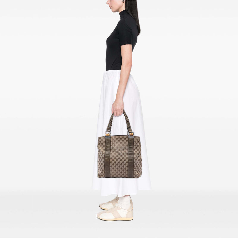 Large GG Canvas Bamboo Libeccio Tote - Image 7
