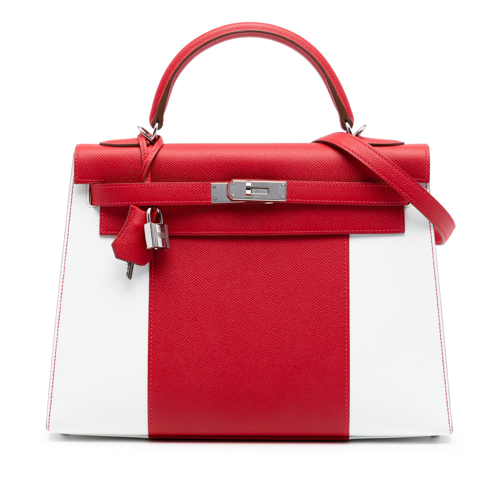 Bicolor Epsom Kelly Flag Sellier 32 - Image 1