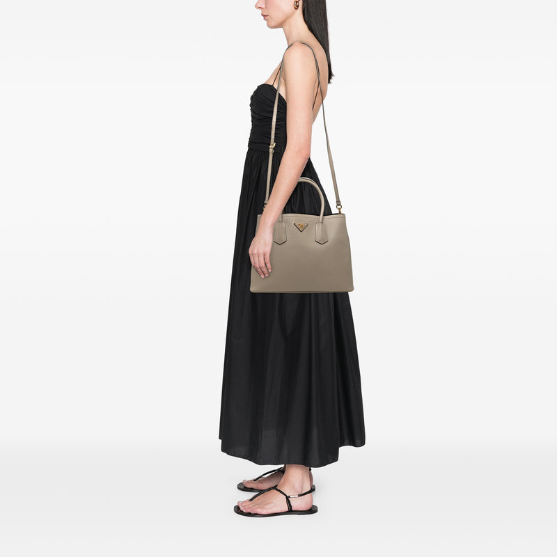 Medium Saffiano Cuir Double Satchel - Image 6
