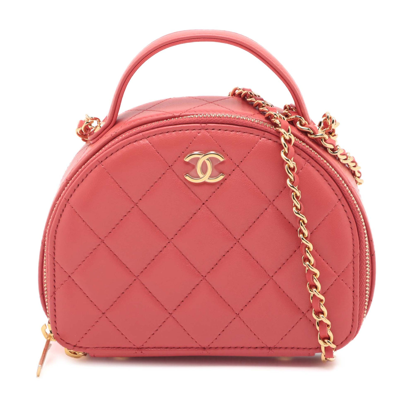 Quilted Lambskin Chic Riviera Top Handle Vanity Case - Image 1