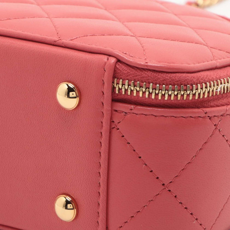 Quilted Lambskin Chic Riviera Top Handle Vanity Case - Image 7