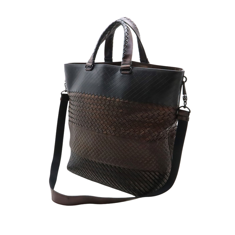 Bicolor Nappa Intrecciato Imperatore Convertible Tote - Image 2