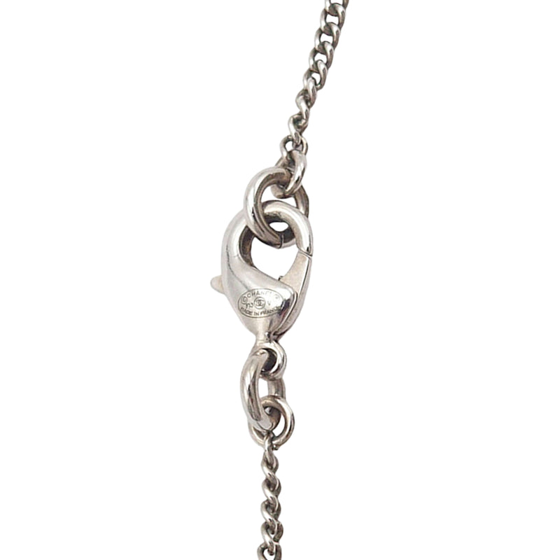 CC Silver Plated Rhinestone Pendant Necklace - Image 7