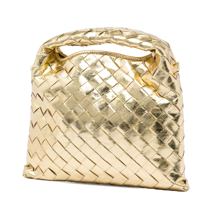 Mini Metallic Nappa Intrecciato Hop Satchel - Image 2