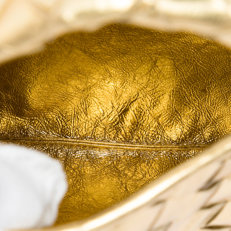 Mini Metallic Nappa Intrecciato Hop Satchel - Image 4