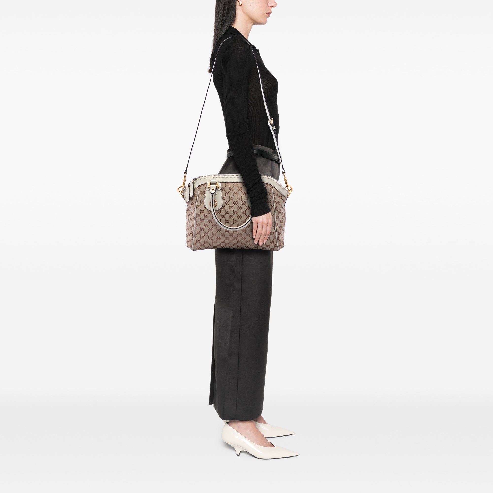 Medium GG Canvas Scarlett Satchel - Image 6