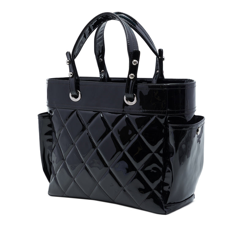 Large Quilted Patent Paris Biarritz Tote - Image 2