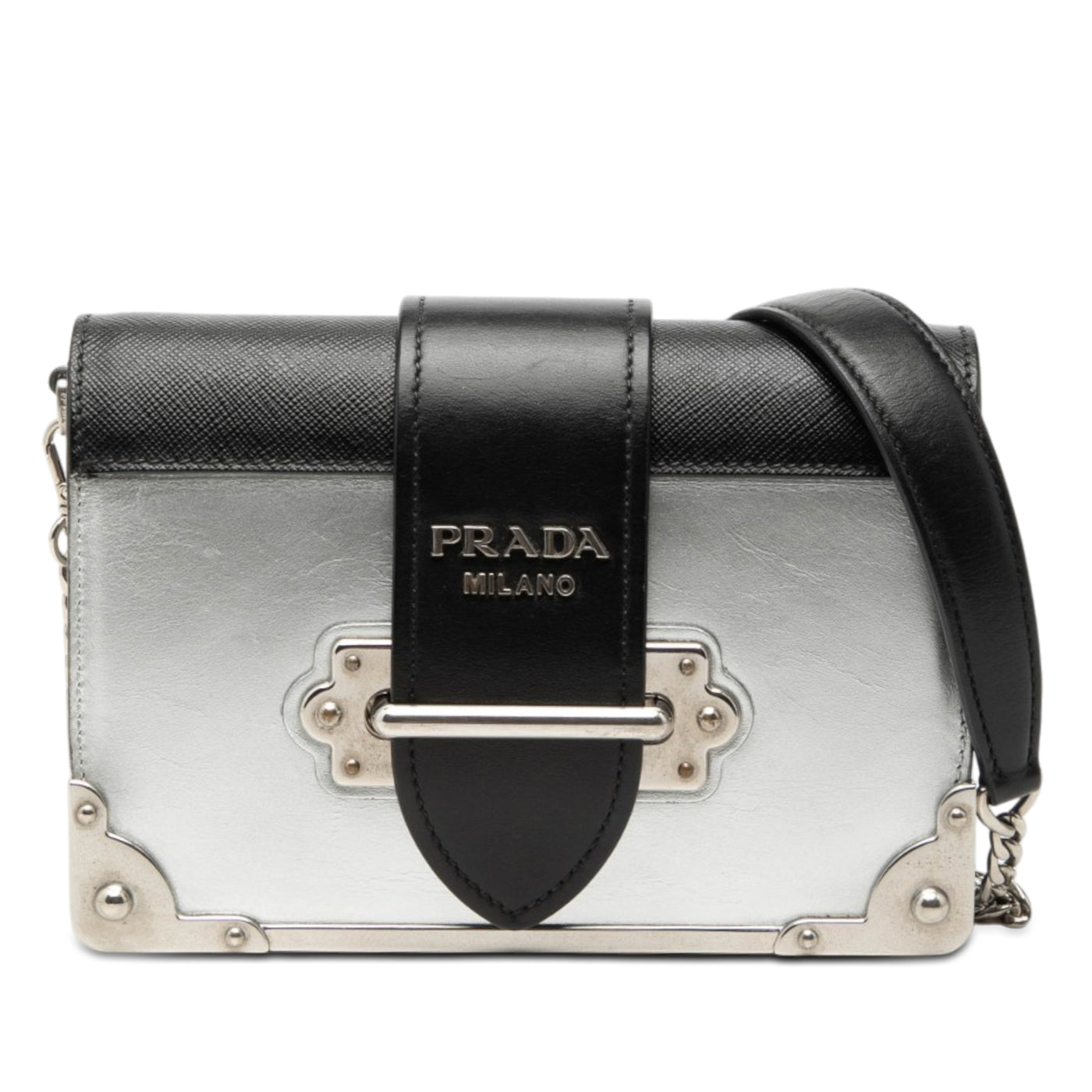 Saffiano Trimmed Metallic Vitello Cahier Bag - Image 1