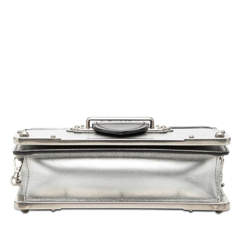 Saffiano Trimmed Metallic Vitello Cahier Bag - Image 3