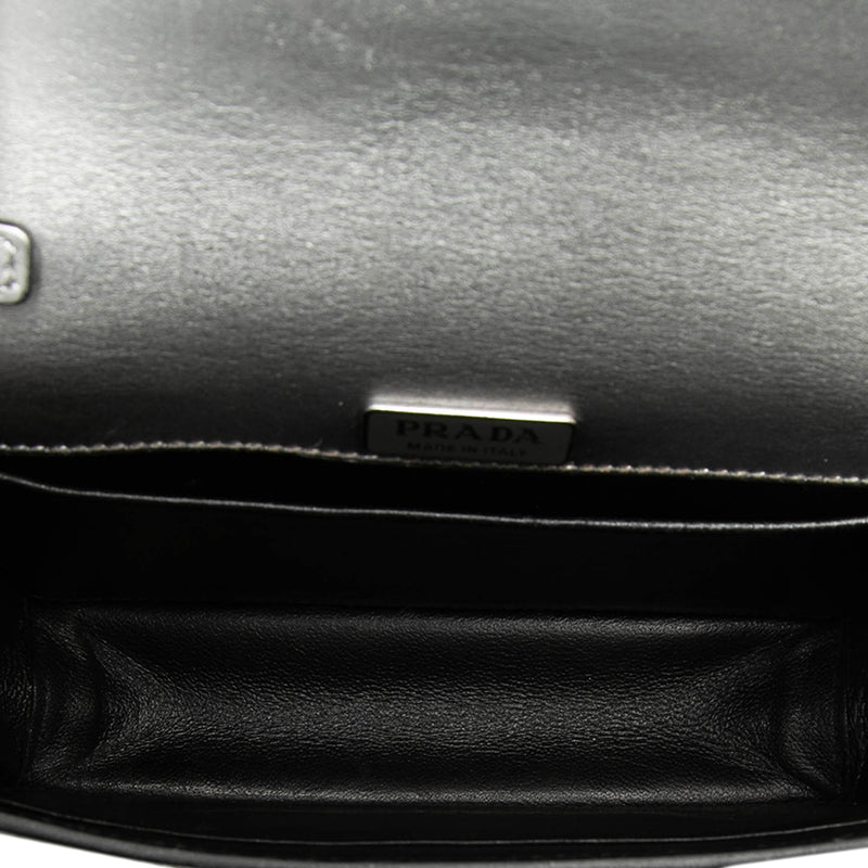 Saffiano Trimmed Metallic Vitello Cahier Bag - Image 4