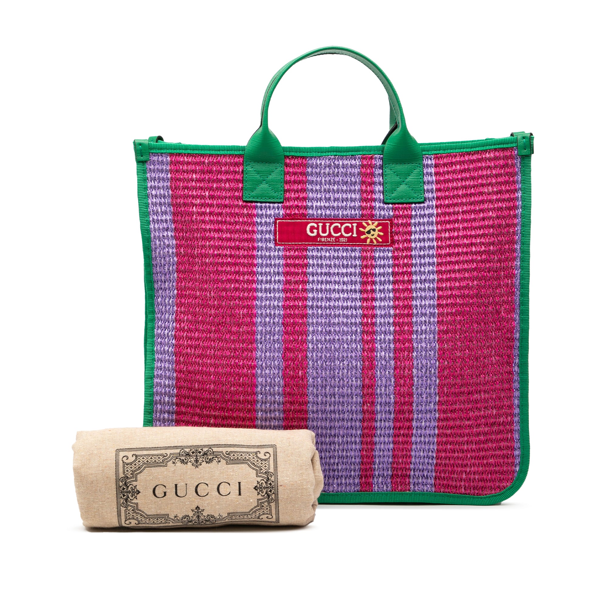 Children Woven Canvas Logo Firenze 1921 Tote - Image 8