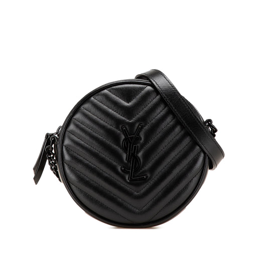 Chevron Calfskin Round Vinyle Camera Bag - Image 1