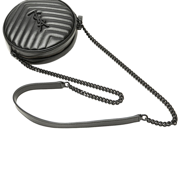 Chevron Calfskin Round Vinyle Camera Bag - Image 11