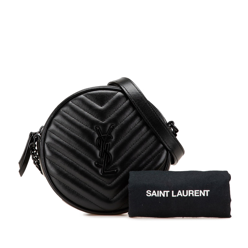 Chevron Calfskin Round Vinyle Camera Bag - Image 13