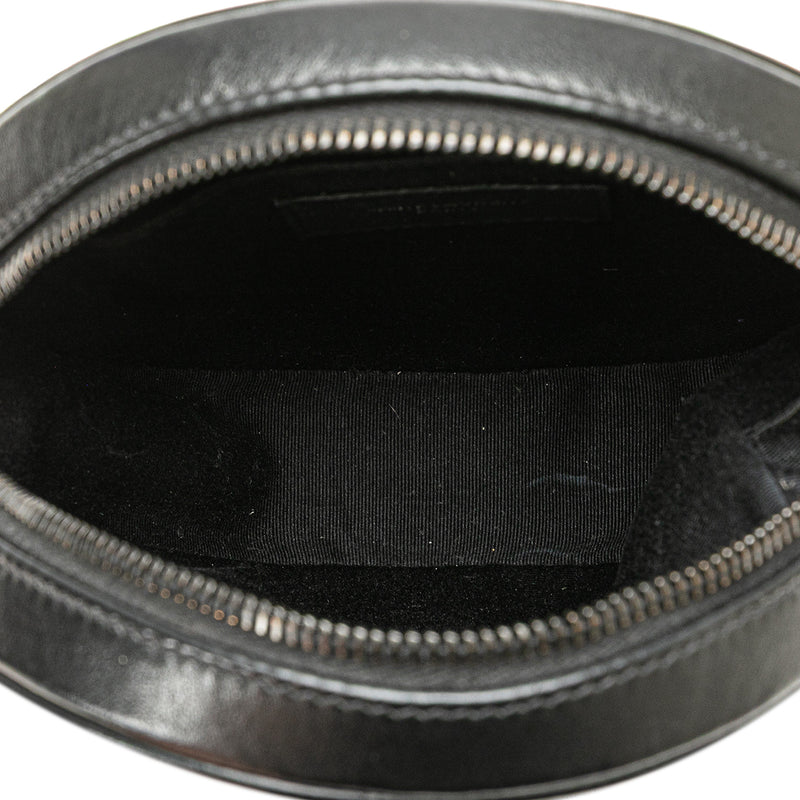 Chevron Calfskin Round Vinyle Camera Bag - Image 4