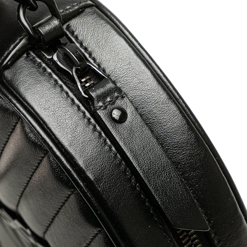 Chevron Calfskin Round Vinyle Camera Bag - Image 8