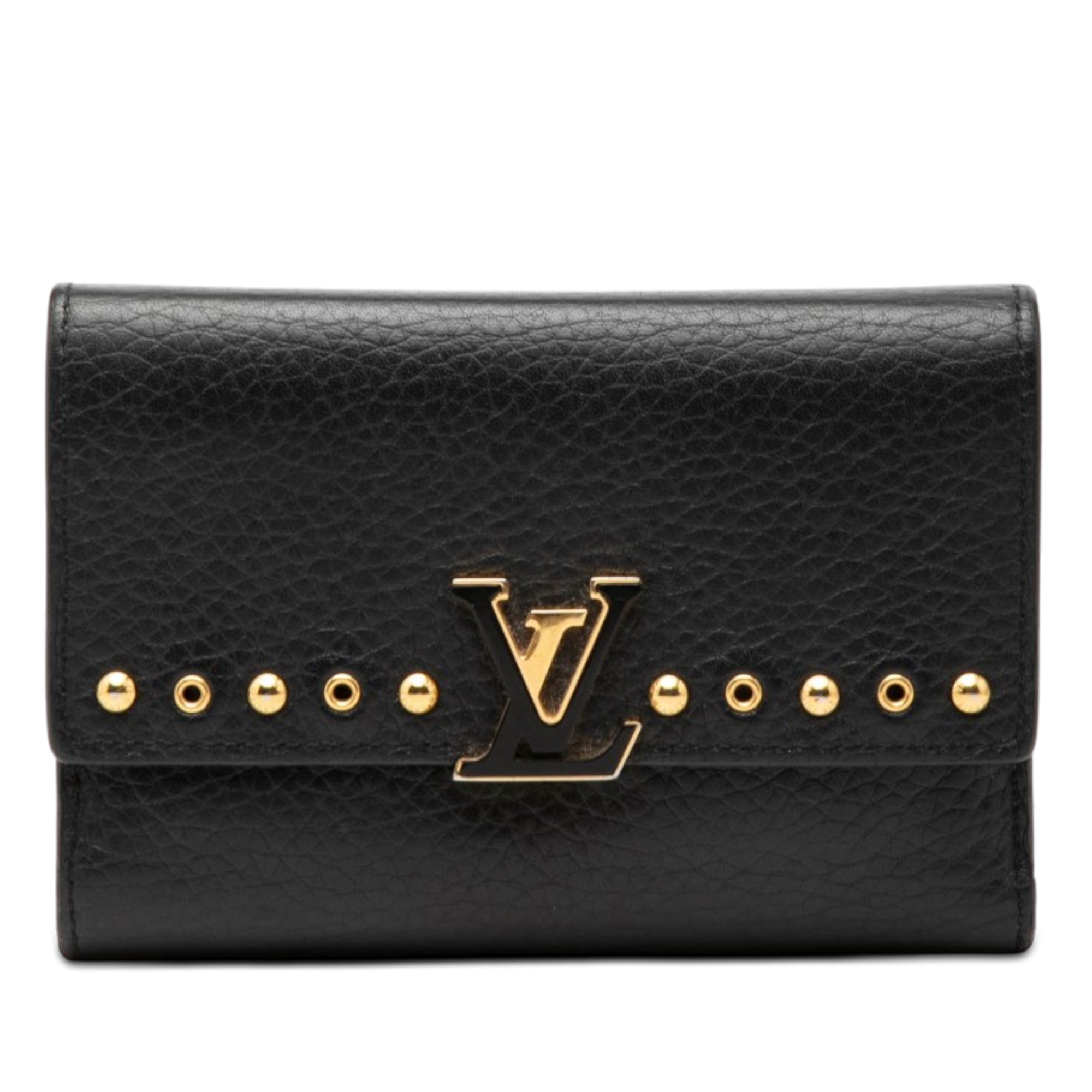 Studded Taurillon Capucines Compact Wallet - Image 1
