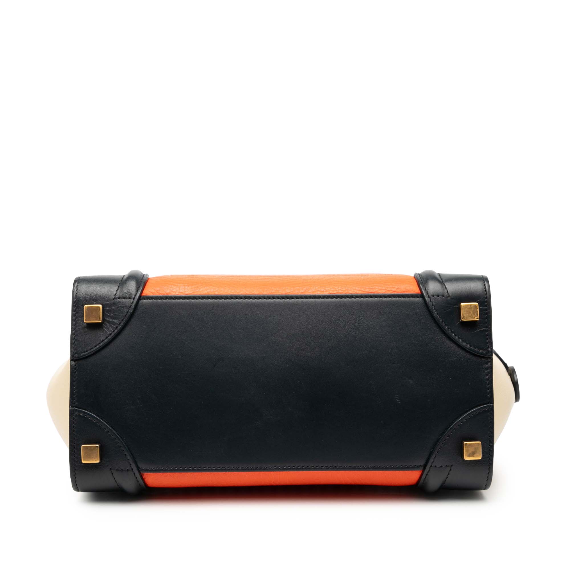 Micro Tricolor Leather Luggage Tote - Image 3