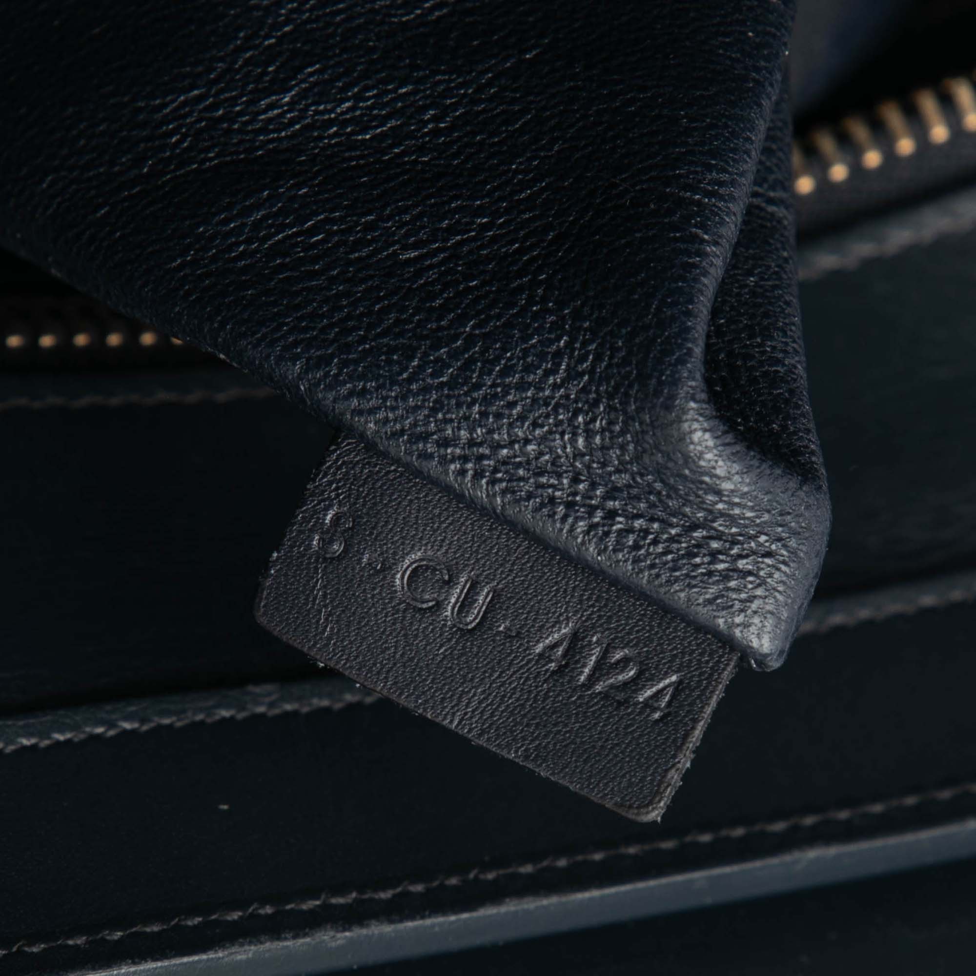 Micro Tricolor Leather Luggage Tote - Image 6