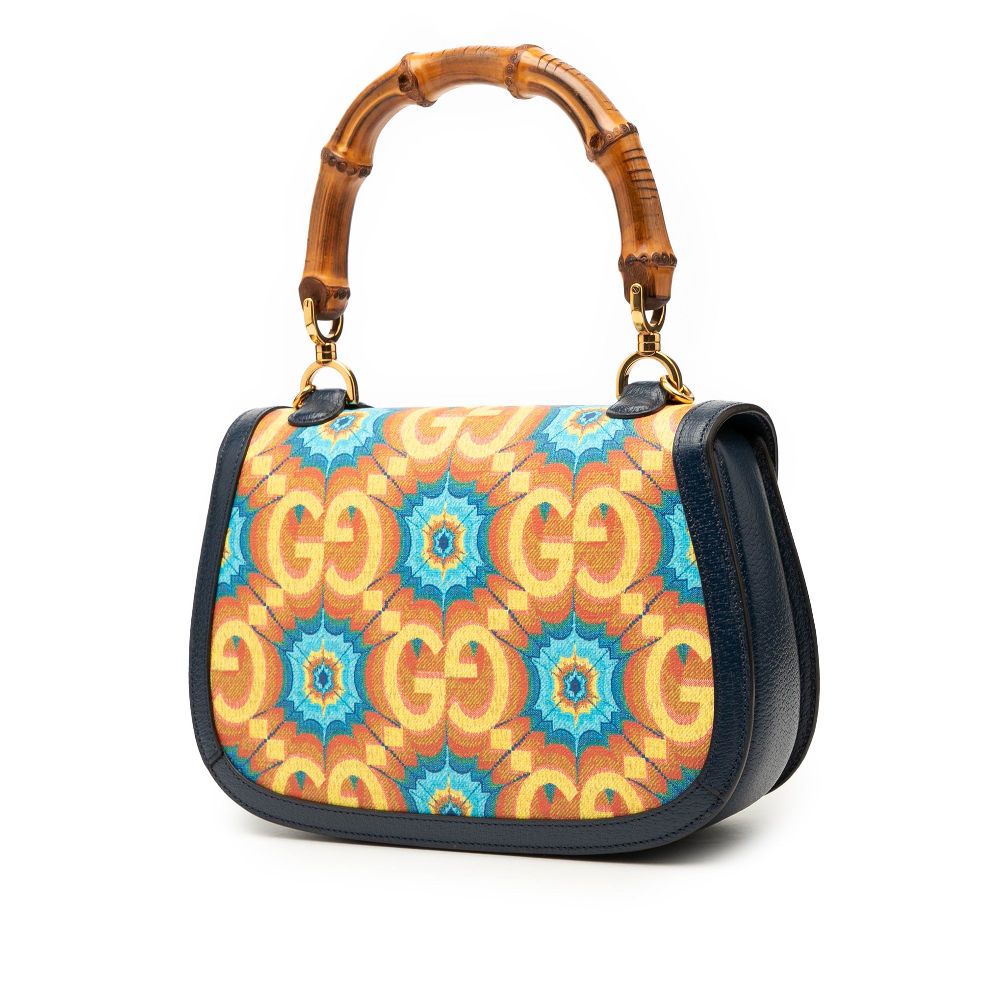 100th Anniversary Medium GG Coated Canvas Kaleidoscope 1947 Bamboo Top Handle Bag - Image 2
