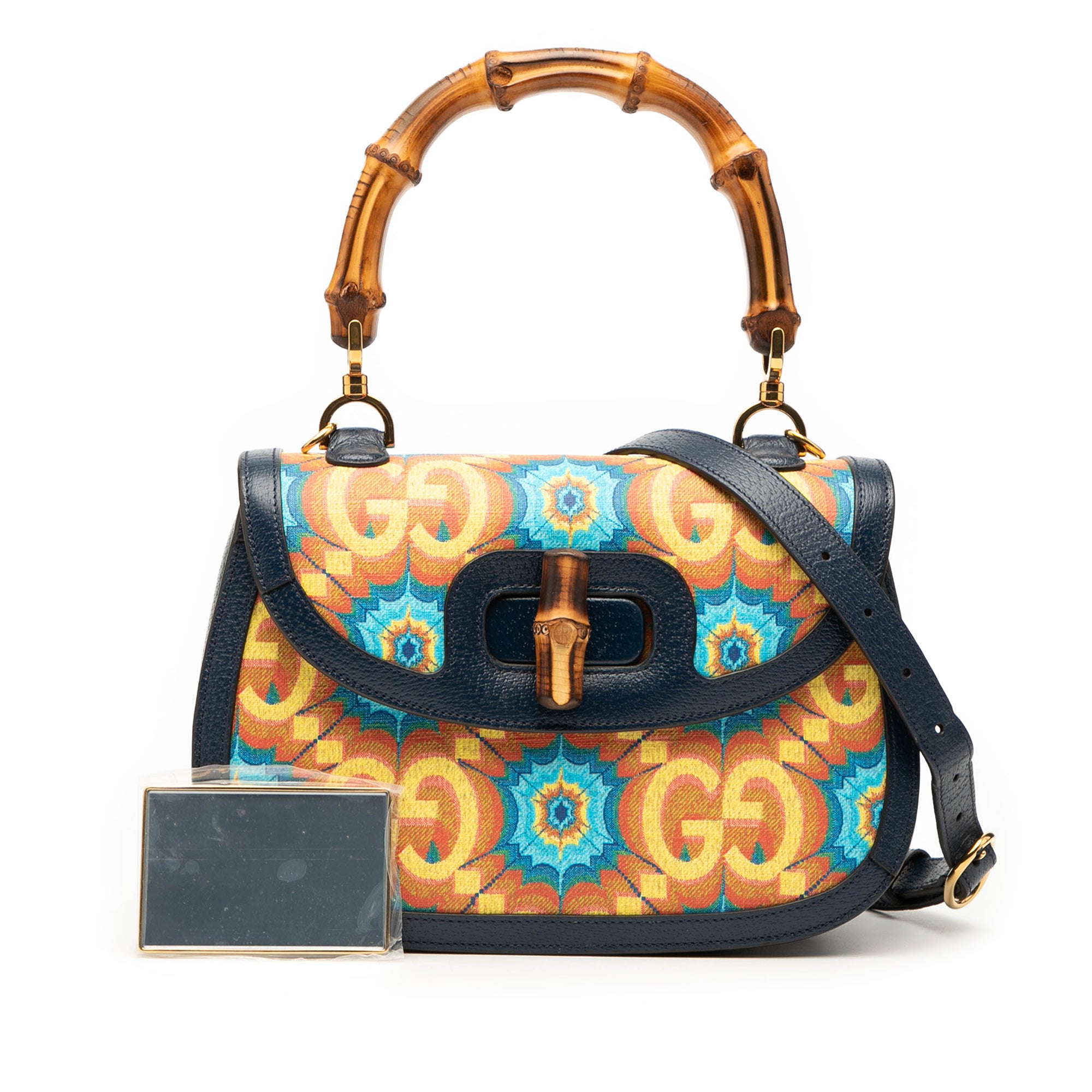 100th Anniversary Medium GG Coated Canvas Kaleidoscope 1947 Bamboo Top Handle Bag - Image 8