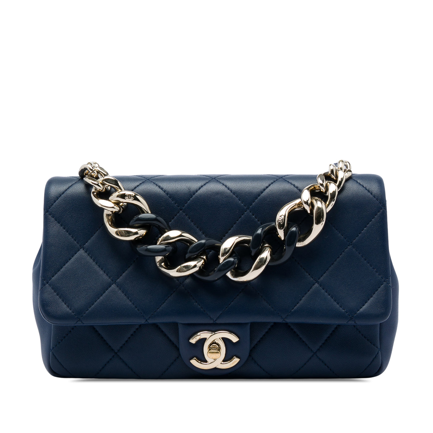 Small Lambskin Elegant Chain Single Flap - Image 1