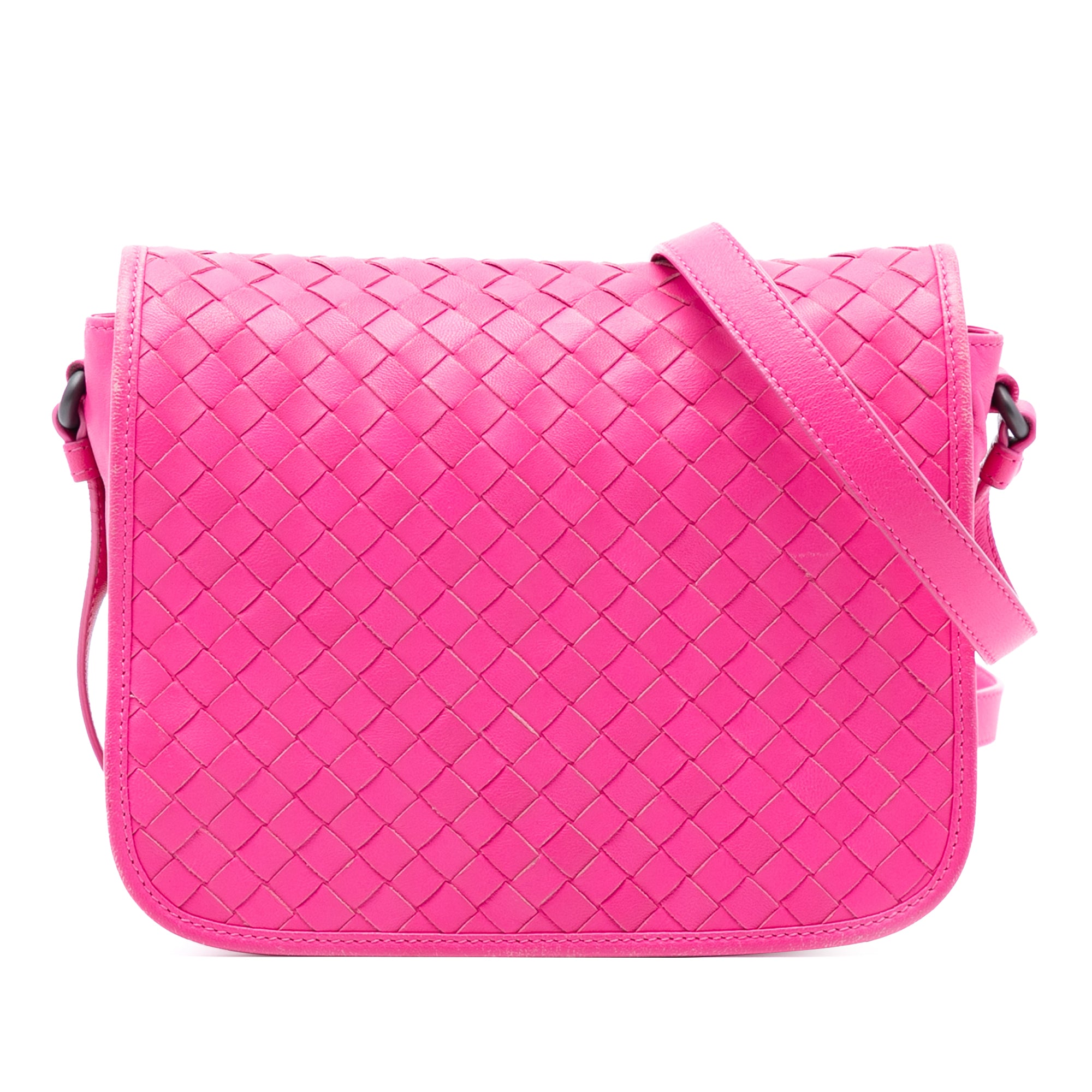 Nappa Intrecciato Flap Crossbody - Image 1