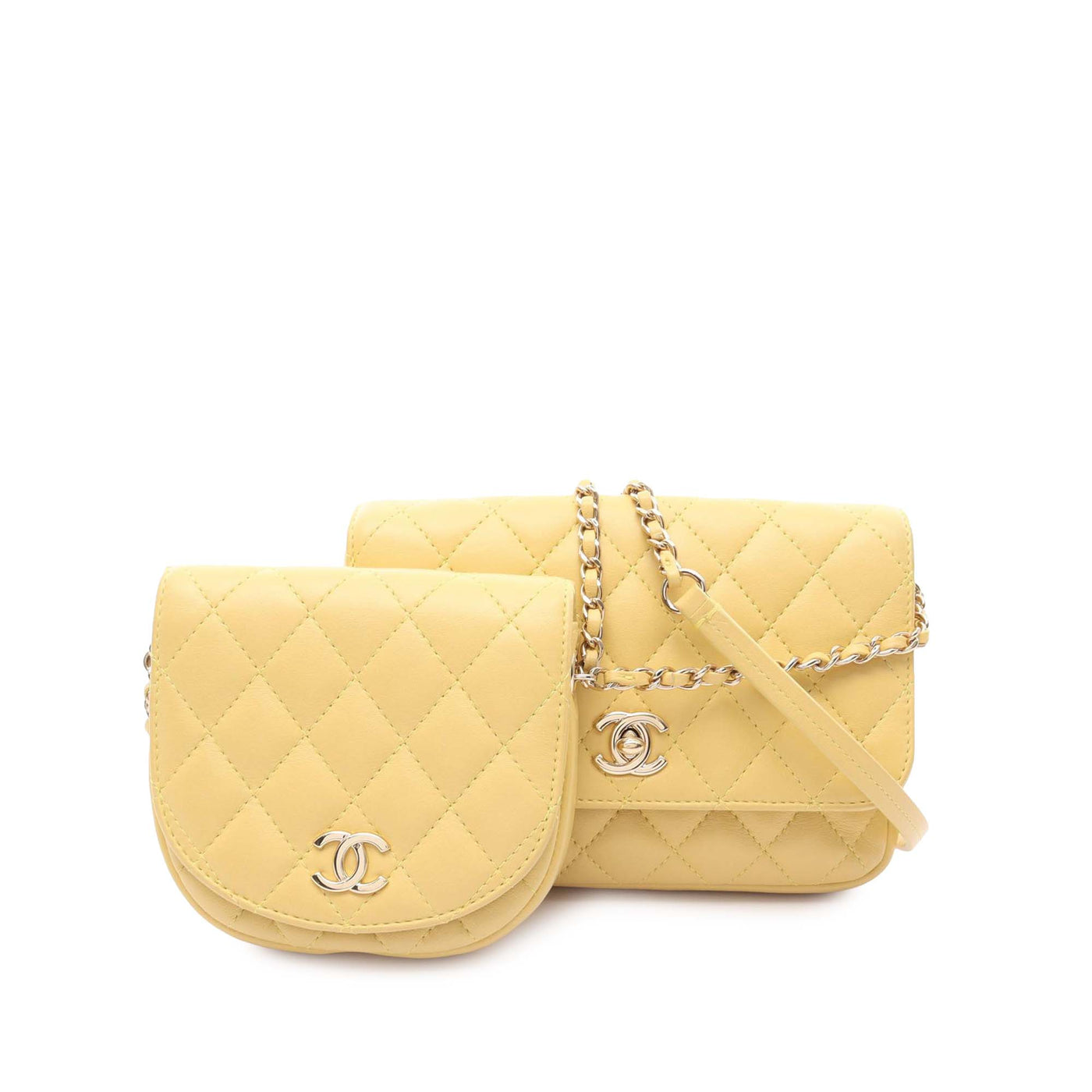 Quilted Lambskin Side Packs Flap - Image 1